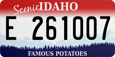 ID license plate E261007