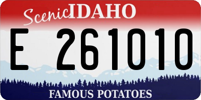 ID license plate E261010
