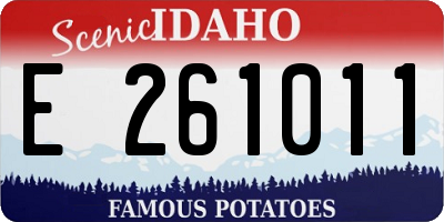 ID license plate E261011