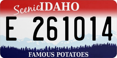 ID license plate E261014