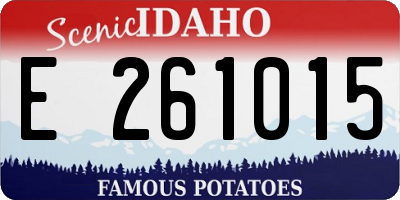 ID license plate E261015