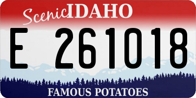 ID license plate E261018