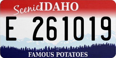 ID license plate E261019