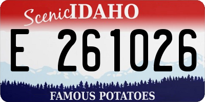 ID license plate E261026