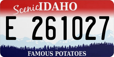 ID license plate E261027