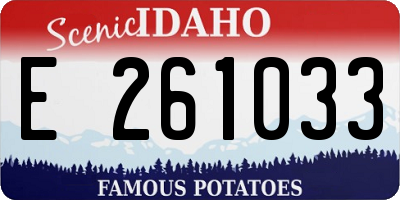 ID license plate E261033