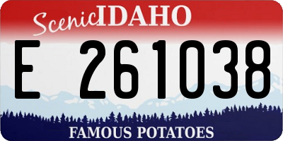ID license plate E261038