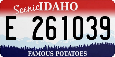 ID license plate E261039