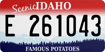 ID license plate E261043
