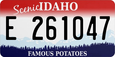 ID license plate E261047
