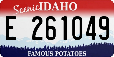 ID license plate E261049