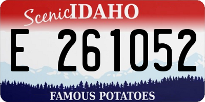 ID license plate E261052