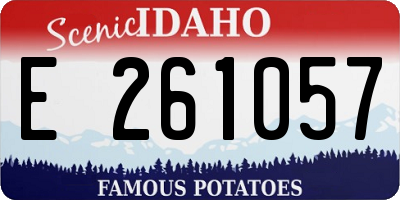 ID license plate E261057