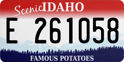 ID license plate E261058