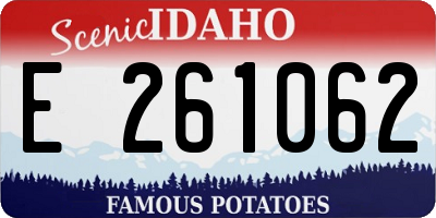 ID license plate E261062