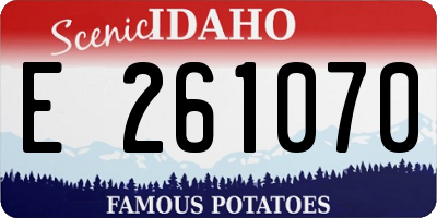 ID license plate E261070