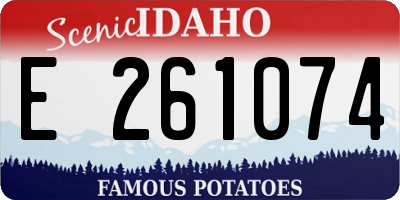 ID license plate E261074
