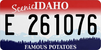 ID license plate E261076