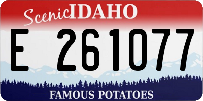 ID license plate E261077