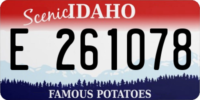 ID license plate E261078