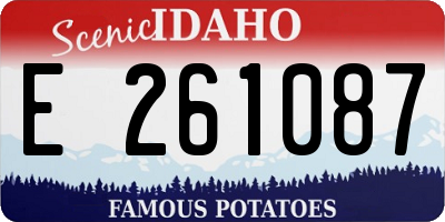 ID license plate E261087