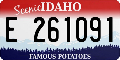 ID license plate E261091