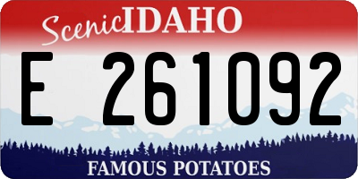 ID license plate E261092