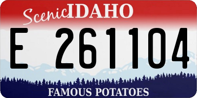 ID license plate E261104