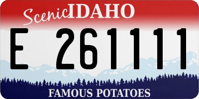 ID license plate E261111