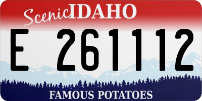 ID license plate E261112