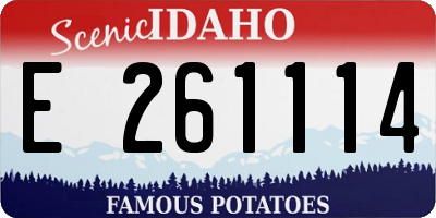 ID license plate E261114