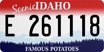 ID license plate E261118