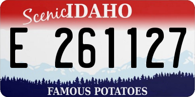 ID license plate E261127