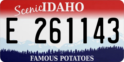 ID license plate E261143