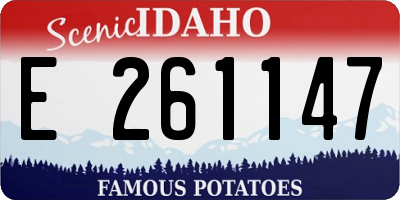 ID license plate E261147
