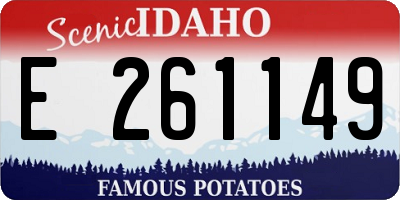 ID license plate E261149