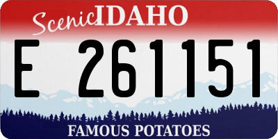 ID license plate E261151