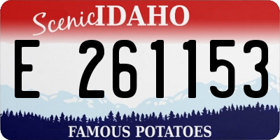 ID license plate E261153