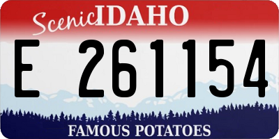 ID license plate E261154