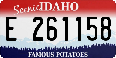 ID license plate E261158
