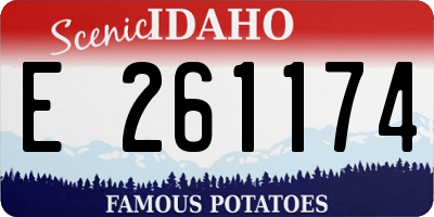 ID license plate E261174