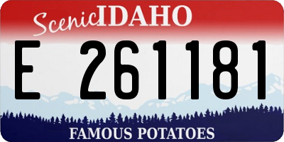 ID license plate E261181
