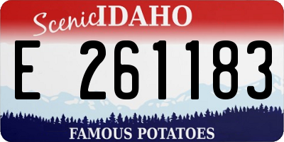 ID license plate E261183