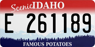 ID license plate E261189