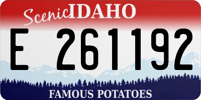 ID license plate E261192