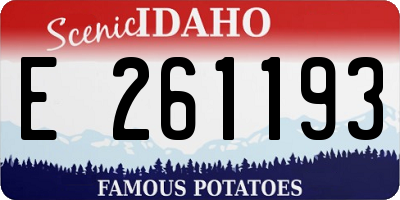 ID license plate E261193