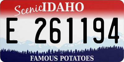 ID license plate E261194