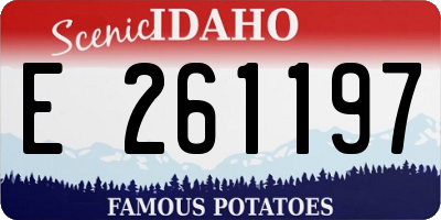 ID license plate E261197
