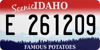 ID license plate E261209