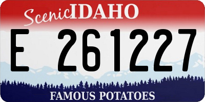 ID license plate E261227